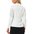 thumbnail image 4 of INSPIRE CHIC Women's Fringe Shirts Long Sleeve Button Down Chic Western Cowgirl Tops M White, 4 of 7