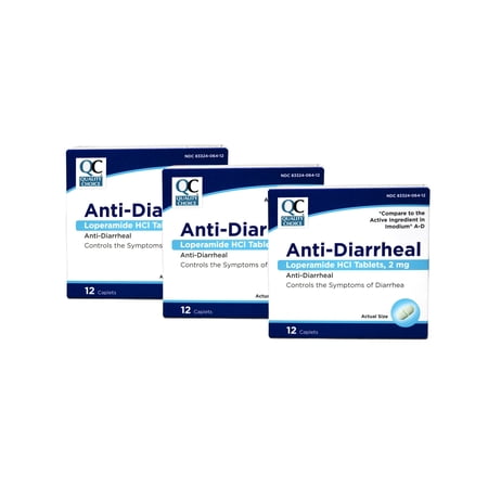 3 Pack Quality Choice Anti-Diarrheal Lopermaide HCI 24 Caplets