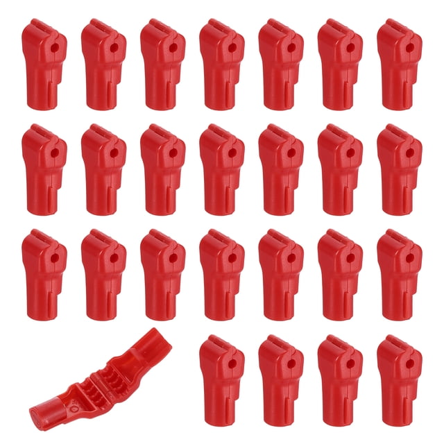 Uxcell 100pcs Peg Hook Locks Stop Locks, 4mm ABS Pegboard Display Hook Security Lock, Anti Sweep Theft Stop Locks for Retail Shop and Shopping Center Pegboard Display, Red