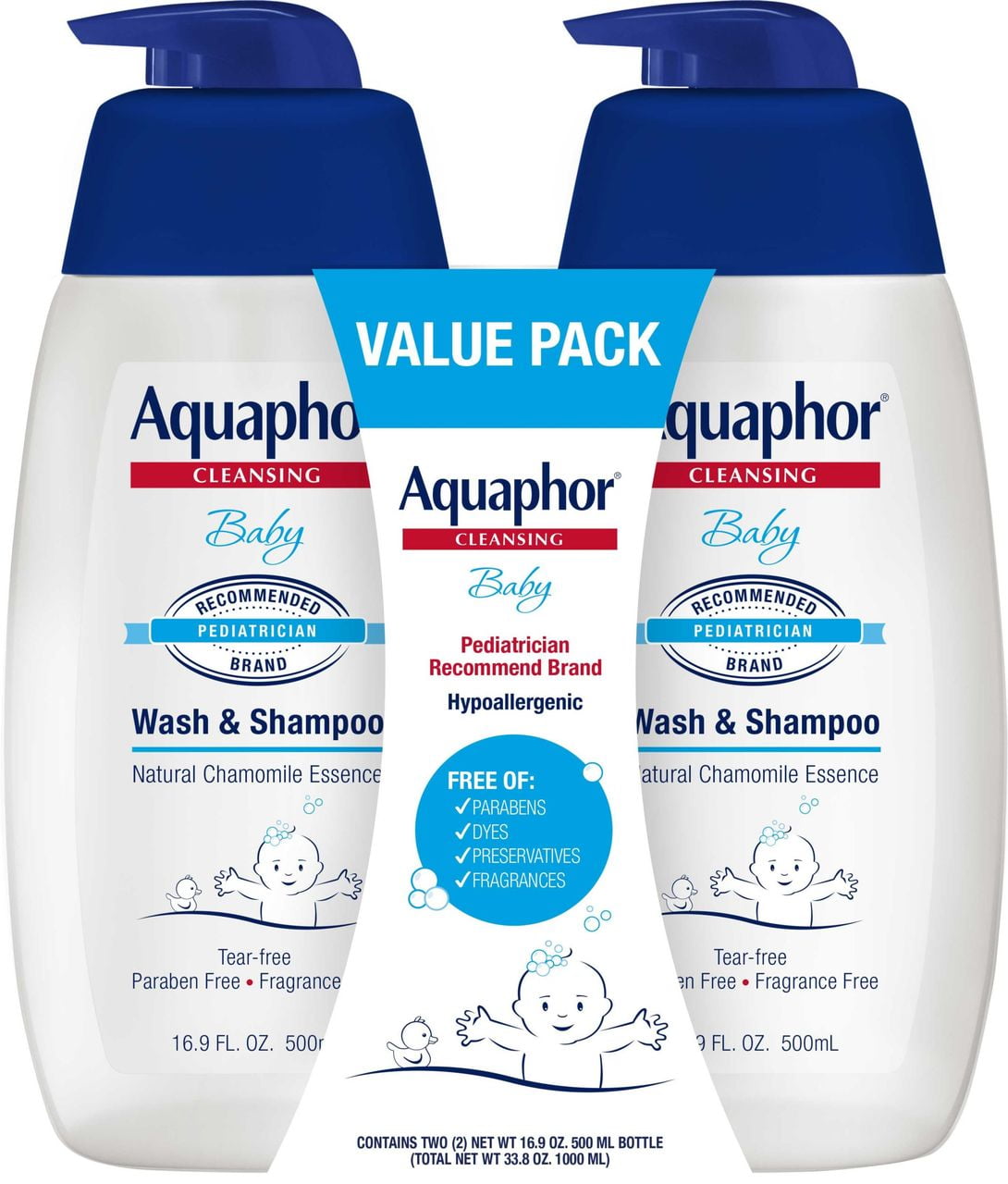 Product of Aquaphor Baby Wash & Shampoo Value Pack 2 Pk. 16.9 fl. oz