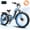 Blue, variant on ESKUTE C300R 1500W Electric Bike for Adults, 48V 20.8Ah Battery, 26"x4.0" Fat Tire Step-Thru Ebike, 32MPH, 80 Miles, Full Suspension Electric Bicycle, 8-Speed Blue, UL2849
