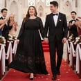thumbnail image 3 of Agnes Orinda Women's Plus Size Formal Dress Sheer Mesh Long Sleeve Lace Elegant Wedding Guest Party Cocktail A-Line Maxi Dresses 1X Black, 3 of 7