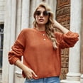 thumbnail image 2 of LYXSSBYX Women Fall Sweaters for Women 2022 Hot Sale Clearance Short Long Sleeve Wide Sleeve Fashionable Knit Sweater, 2 of 9