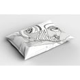 thumbnail image 2 of Ambesonne Hippie Pillow Sham, Trippy Abstract, 36" X 20", Black Grey, 2 of 2
