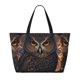 thumbnail image 2 of Fotbe Classical Style Brown Owl Bolsa de Viaje para Playa - Resistente al Agua, Bolsa Tote de Gran Capacidad y Ligera con 7 Bolsillos para Mujeres y Hombres, 2 of 7