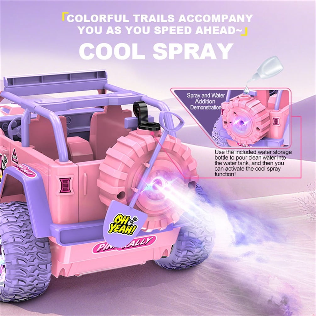 HNH 1:16 Pink RC Monster Truck, Off Road RC Cars for Girls Age 4-12 Birthday Gift