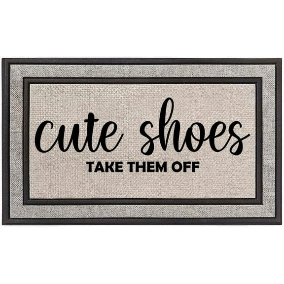 Cute Shoes Take Them Off Mats for Front Door Entry Front Porch Doormat Non-Slip Carpet Rugs Floor Mat Decorative for Home Bathroom Kitchen Indoor 16x24 Inch