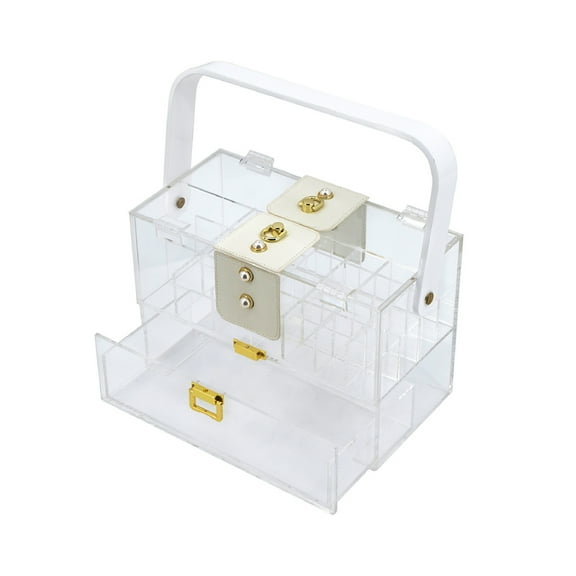 A&B Home Acrylic Box with Handle - 9.5"W x 5"L x 6.5"H - Clear