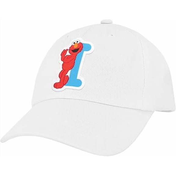 Sesame Street Elmo & Abby Kids Toddler Cap with Initial, Toddler Boys Hat, Youth Girl Baseball Cap, Cute Toddler Baseball Cap