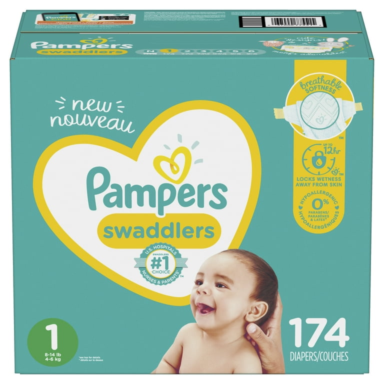 Pampers Baby Dry Diapers Size Newborn, 104 Count (Select