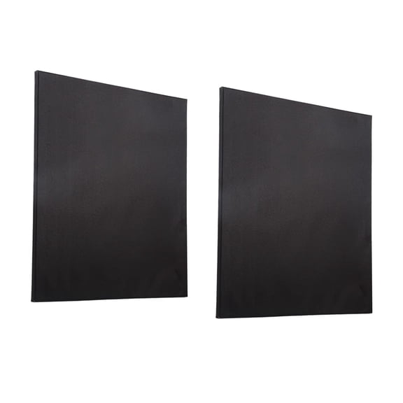 Sharprepublic 2 Pieces Stretched Black Canvas s for Crafts Tempera Acrylic Pouring 40x50cm