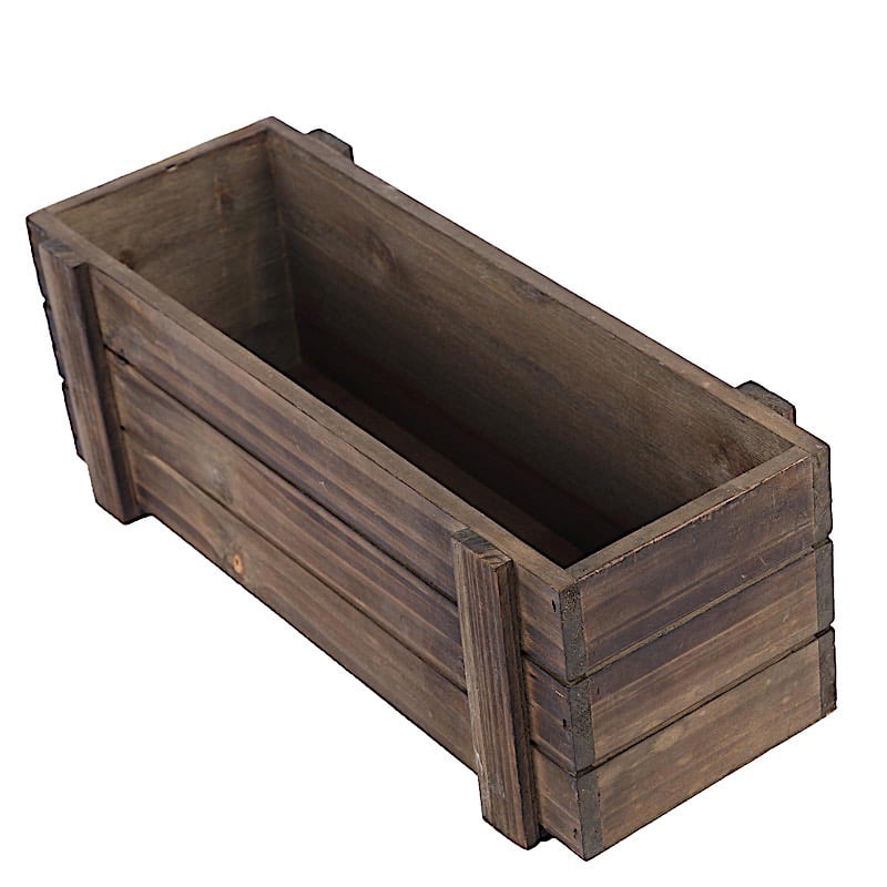 14x5 inches Natural Wood Rustic Rectangular Planter Boxes Party Centerpieces 