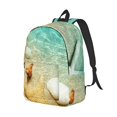 thumbnail image 2 of Daiia Starfish And Seashell On The Beach Vintage Canvas Backpack for Men and Women ,Hiking Backpack,Travel Laptop Bag for School,Large Capacity Backpack-, 2 of 8