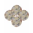 thumbnail image 7 of 15 Inch Round Placemats Set of 4, Cute Cat Non Slip Heat Insulation PP Table Mats, Burnt Orange Beige Vintage Animal Washable Place Mats for Kitchen Dining Party Table Decor, 7 of 7