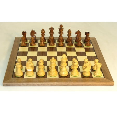 UPC 035756955465 product image for WorldWise Wooden Chess Set with Walnut/Maple Board and German Knight | upcitemdb.com