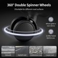thumbnail image 3 of Zimtown Luggage Set 4 Piece Hardshell Suitcase Sets with Spinner Wheels, Lightweight Carry On & Checked Travel Luggage, 16/20/24/28 Inch Silver Gray, 3 of 18