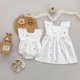 thumbnail image 4 of Vestido de princesa con bordado Floral para niña, traje infantil, trajes de hermana, ropa para bebé, vestido de manga voladora para niño, 4 of 6