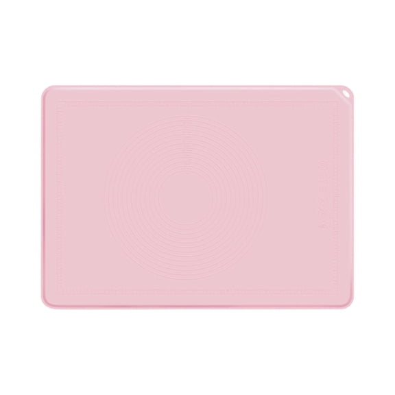 Silicone Baking Mat, 19.68"X15.74" Non-stick Silicone Mat with High Edge, Food Grade Silicone Dough Rolling Mats (Pink)