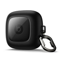 Suritch Protective Case for Powerbeats Pro Earbuds with Magnetic Lid Lock & Carabiner, Black