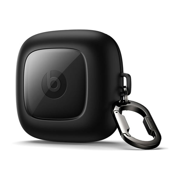 Suritch Protective Case for Powerbeats Pro Earbuds with Magnetic Lid Lock & Carabiner, Black