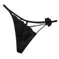 thumbnail image 2 of Jwputqe&nbsp;Thongs for Women,Thongs,Thong Panties,Breathable,Seamless,Solid,Low Waist,Polyester,Spandex ,Black,Free Size, 2 of 4
