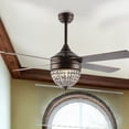 thumbnail image 7 of SAFAVIEH Ceiling Light Fan Crista 3Lt 48" Ceiling Fan Oil Rub Bronze / Clear, 7 of 7