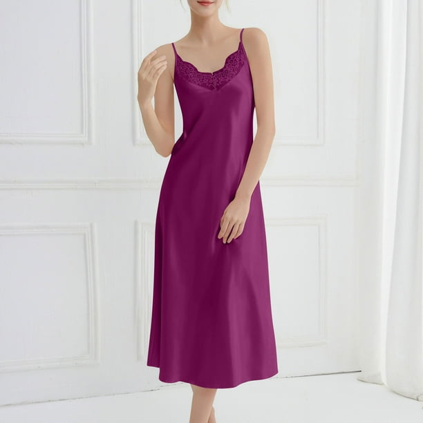 Camisolas largas para mujer, ropa de casa, camisola informal, cuello en V, camisón largo, pijamas para mujer