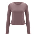 thumbnail image 3 of Womens Tshirts Long Sleeves Crew Neck Slim Fit Basic Tops Casual Fall Outfits Shirts for Women Trendy Size XS, 3 of 4