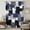 Blue, variant on Navy Blue Black Geometric Sheer Curtains 108" Extra Long for Living Room, Modern Abstract Art Block Light Filtering Privacy Drapes, Breathable Semi Sheer Window Treatment for Floor to Ceiling Window