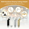 thumbnail image 6 of Sloped Ceiling Adapter, 180/350 Degree 60x14mm M10 Fine Thread Sloped Ceiling Light Fixture Adapter Kit for Ceiling Pendant Light Chandelier Track Suspend(Black, Pack of 2), 6 of 7