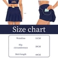 thumbnail image 3 of Falda de tenis plisada para mujer Falda de tenis plisada para mujer Pantalones cortos deportivos de golf Falda de entrenamiento para correr con bolsillos, 3 of 5