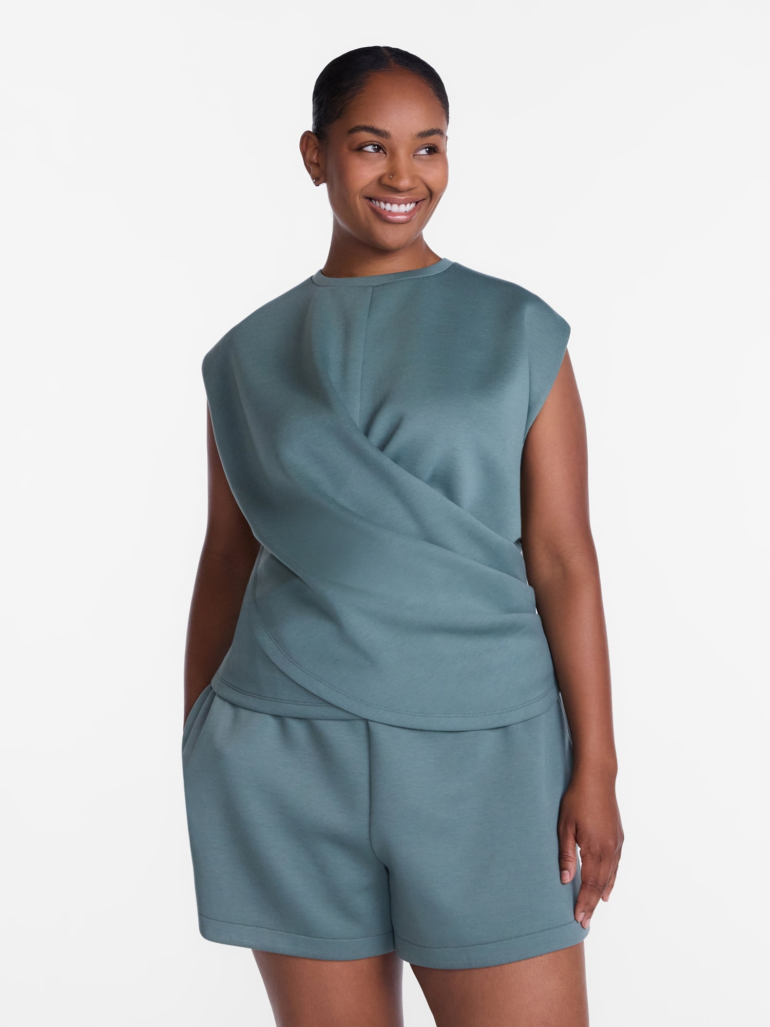 Avia Women's Knit Wrap Tank Top, Sizes XS-XXXL