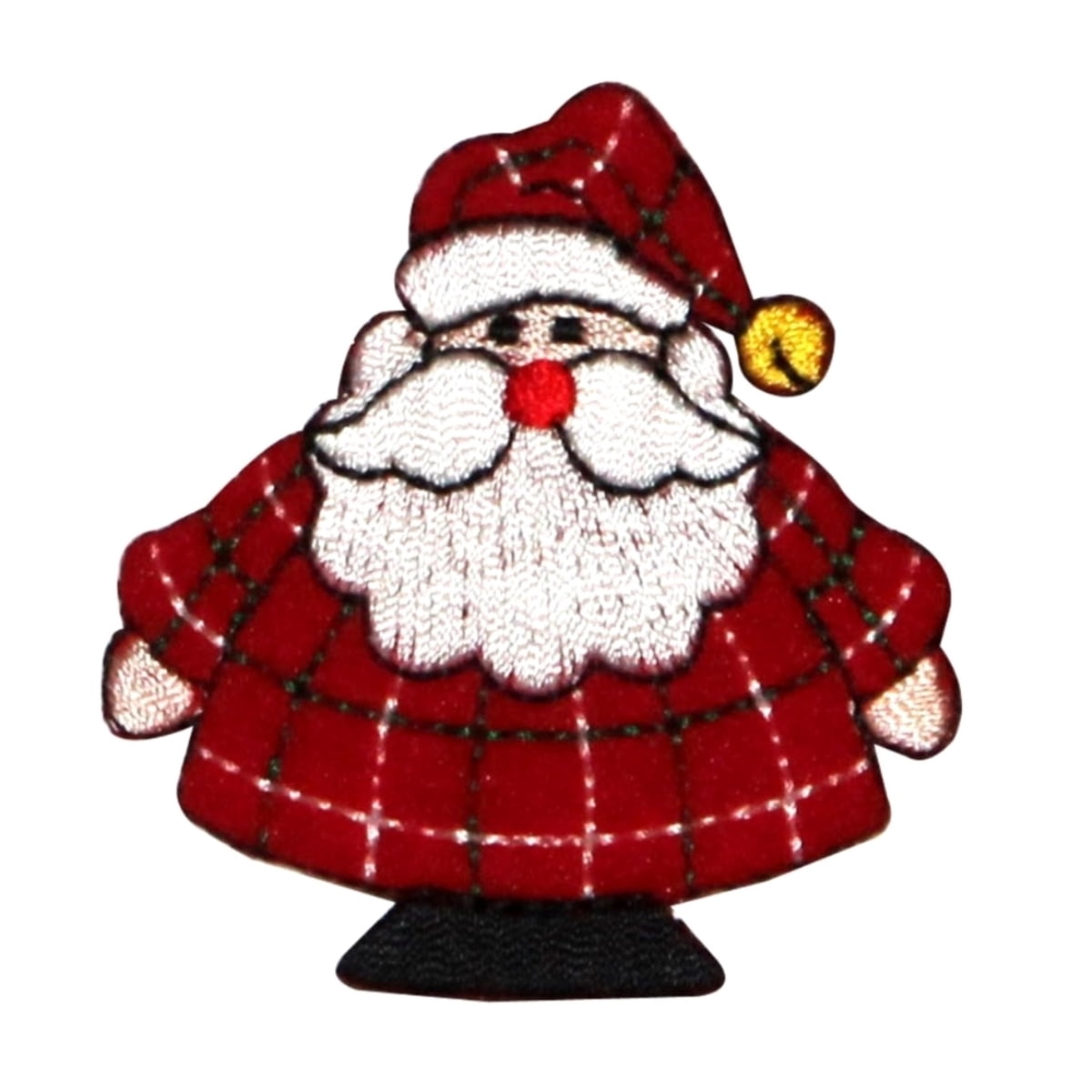 Santa Claus Christmas 2 1//4/"H Embroidered Iron On Applique Patch