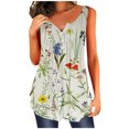 thumbnail image 2 of SMihono Hauts pour Femmes Débardeur pour Femmes Mode Débardeur d'Été pour Femmes à Col en V Sans Manches Imprimé Débardeur Décontracté Blouse Débardeur pour Femmes Hauts d'Été pour Femmes, 2 of 5