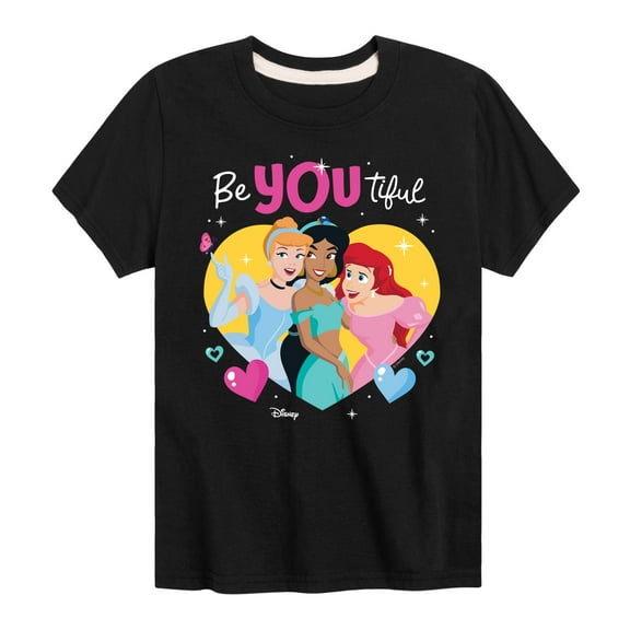 Disney Princess - BeYOUtiful - Valentine's Day - Youth Short Sleeve Graphic T-Shirt