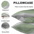 thumbnail image 5 of Throw Pillow Covers 16x16 Inch Set of 2, Sage Green Grey Ombre Waterproof Outdoor Pillow Covers, Modern Abstract Art Aesthetics Decorative Cushion Pillowcases for Couch, Sofa, Bed, Garden, Patio, 5 of 9