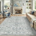 thumbnail image 6 of BERTHMEER 5'x7' Area Rug for Living Room Machine Washable Bedroom Rugs Distressed Vintage Oriental Traditional Print Blue Rug for Dining Room Farmhouse Nonsilp Carpet, Blue, 6 of 7