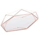 thumbnail image 1 of Bandeja de espejo dorada, bandeja decorativa, bandeja adornada para dormitorio para ba?o(Rose gold) EOTVIA No, 1 of 7