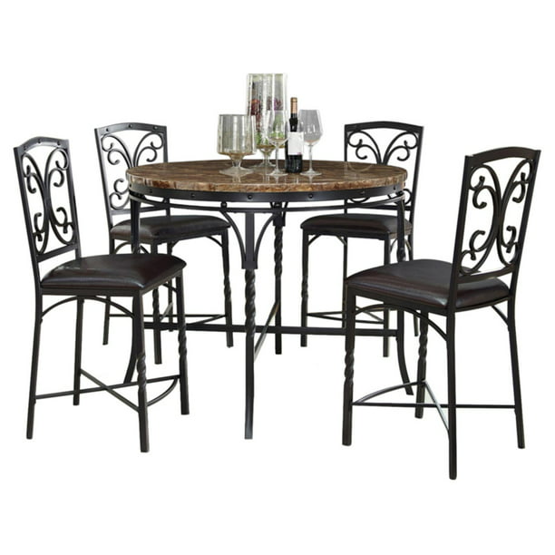 Bernards Tuscan Counter Height Dining, Tuscan Round Dining Table And Chairs