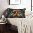 thumbnail image 6 of Pofeuu Surreal Meditating Cat Print Polyester Microfiber Plush Pillowcases, Super Soft and Cozy Pillow Case Covers with Envelop Closure（Pillow core not included）-14"x20", 6 of 6