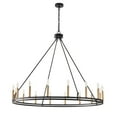 thumbnail image 2 of Aiwen Stylish 16 Bulbs Oversize Wagon Wheel Chandelier for Living Room, Dining Room, Kitchen, 2 of 8