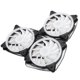 thumbnail image 2 of Ventilador de refrigeración para chasis de ordenador, 3 unidades, silencioso, 6 pines, luces RGB duales con control remoto, 120 mm, 2 of 14