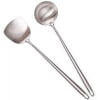 Espátula y cucharón para wok de 17 pulgadas Standcn juego de utensilios de cocina de acero inoxidable 304