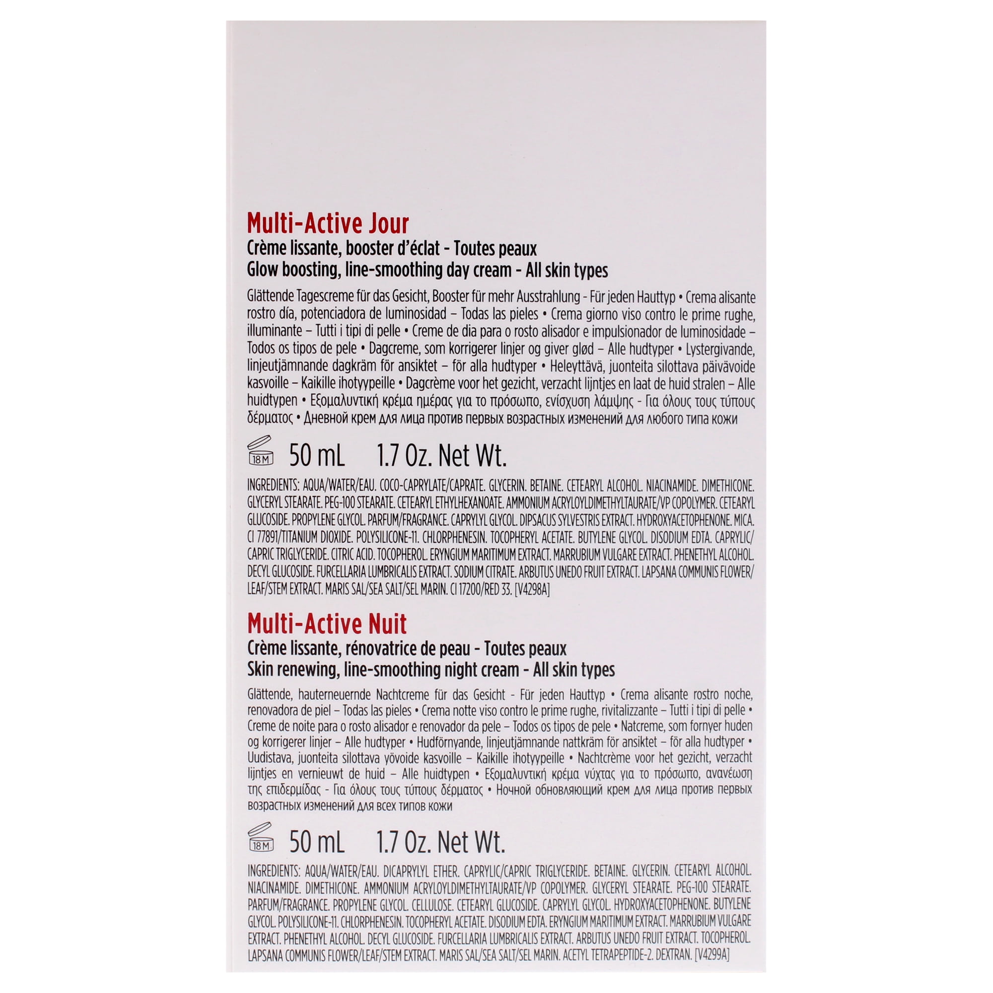 Clarins Multi-Active Partners Kit , 2 Pc 1.7oz Multi-Active Day Cream, 1.7oz Multi-Active Night Cream
