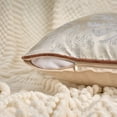 thumbnail image 3 of Unique Bargains 2pcs Velvet Tropical Leaf Jacquard Pillow Cover 18" x 18" Grey, 3 of 7