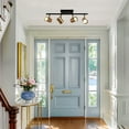 thumbnail image 3 of Modern Farmhouse 4-Light Gold Semi-Flush Mount Ceiling Light Track Lighting Industrial Spotlights - L 19.5" x W 6.5" x H 4.5" Black and Gold, 3 of 5