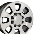 thumbnail image 1 of New 18 Inch Aluminum Wheel for 99-10 GMC Sierra 3500 CV75A Black Machined Rim, 1 of 4