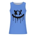 thumbnail image 5 of Camisetas de Tanque de los Hombres Tanque de los Hombres Incolor Gradiente de Impresión Cuello Redondo Correa Delgada Fuga Atrás Regular Casual Deportes Blusas de Tanque, 5 of 5