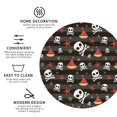 thumbnail image 3 of Honeii Pirate skull Print Leather Coaster Set of 4, Ideal for Safeguarding Your Furniture from Drinks Spills and Effortless cleanup-Round Shape, 3 of 6