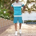 thumbnail image 3 of Vedolay Shorts Tracksuit Men's 2 Piece Summer Outfits Tracksuits Short Sleeve Shirts and Shorts Sets,Green M, 3 of 5